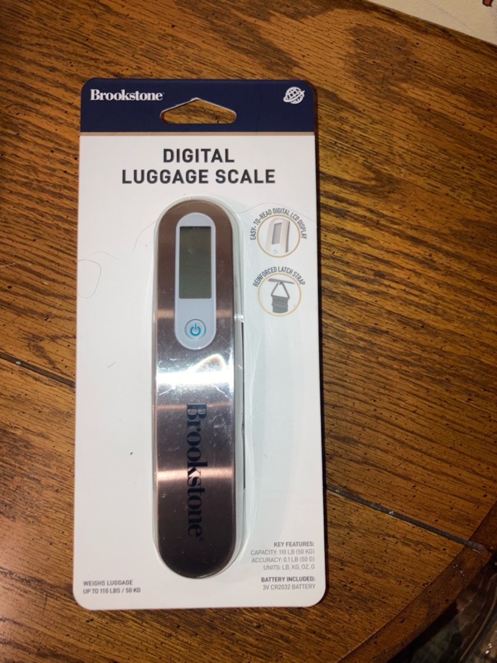 Brookstone Digital Luggage Scale - Silver - NIP